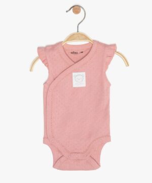 BODY SANS MANCHE VOLANT ROSE TAILLE 1